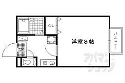 リーヴル松ケ崎 1Kの間取図画像