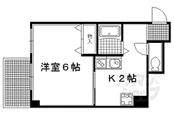 武與門ビル 1Kの間取図画像