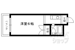 聖倖マンション 1Kの間取図画像