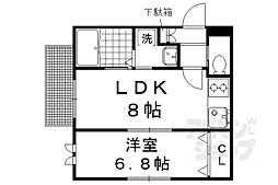 グランヴィア紫明1952 1LDKの間取図画像