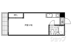 フジキビル 1Kの間取図画像