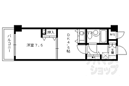 ライオンズマンション北大路 1DKの間取図画像