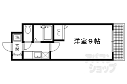 ル・シック北山2 1Kの間取図画像