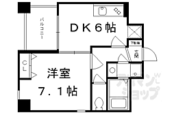 プリムローズ 1DKの間取図画像