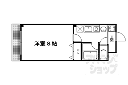 WELL鞍馬口 1Kの間取図画像