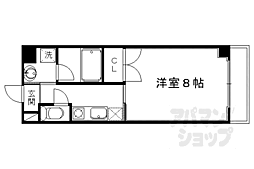 ルピナス北山 1Kの間取図画像