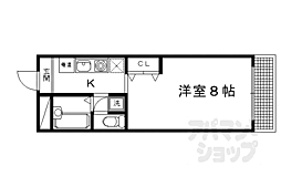 ステュディオリュミエール ワンルームの間取図画像
