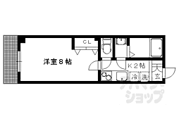 グランフィールド大宮 1Kの間取図画像
