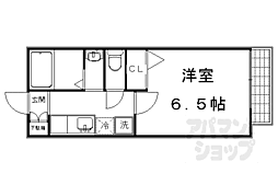 グランシード北大路 1Kの間取図画像