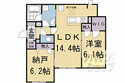 シャーメゾン初音 1SLDKの間取図画像