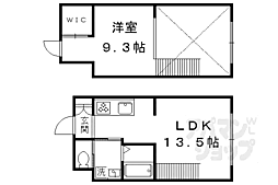 Appartamento上賀茂 1LDKの間取図画像