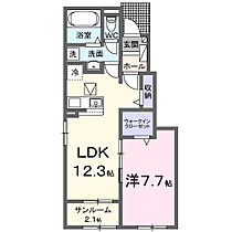 クリアネスＢ 102 ｜ 栃木県宇都宮市駒生町1501（賃貸アパート1LDK・1階・50.14㎡） その2