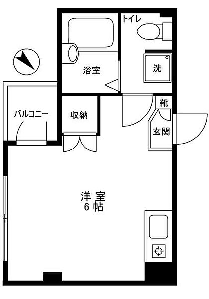 東京都葛飾区白鳥３丁目(賃貸マンション1R・4階・16.72㎡)の写真 その2