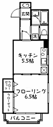ヴェルテN 1DKの間取図画像