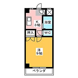 エスポワールマンション 1Kの間取図画像