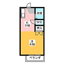 グリーンヴィラ平野A  ｜ 三重県津市一身田平野（賃貸アパート1DK・2階・24.71㎡） その2