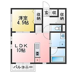 三重県津市新町ＡＰ 102 1階1LDKの間取り