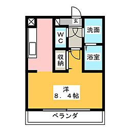 グレーシア江戸橋 ワンルームの間取図画像