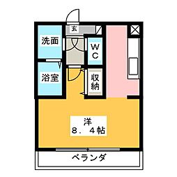 グレーシア江戸橋 ワンルームの間取図画像