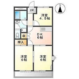 ウィングパレス 3DKの間取図画像