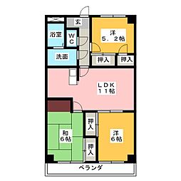 ヴェルデ 3LDKの間取図画像