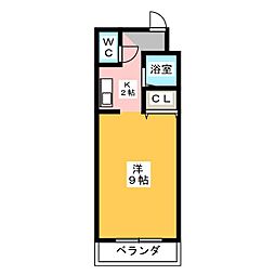トップパレス ワンルームの間取図画像