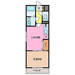 T&M 1DKの間取図画像