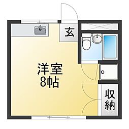 L.WEST ワンルームの間取図画像
