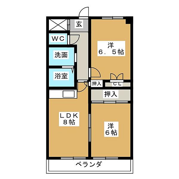 ルミエール ｜三重県鈴鹿市白子町(賃貸マンション2LDK・2階・50.00㎡)の写真 その2