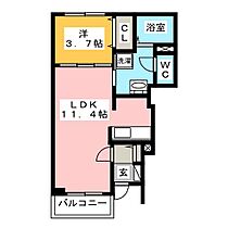 チェリーＢ’ｓ　II  ｜ 三重県鈴鹿市桜島町１丁目（賃貸アパート1LDK・1階・37.13㎡） その2