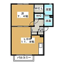 ノンシャランB  ｜ 三重県鈴鹿市桜島町５丁目（賃貸アパート1LDK・2階・45.77㎡） その2