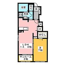 ベルメゾンシエル  ｜ 三重県鈴鹿市南旭が丘１丁目（賃貸アパート1LDK・1階・50.42㎡） その2