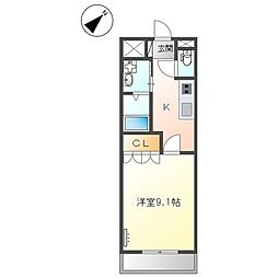 コンフォート・アルファ 1Kの間取図画像