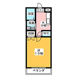 グランド・マーキー 1Kの間取図画像