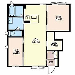 サンセールA 2LDKの間取図画像