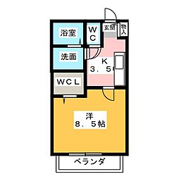PACE 1Kの間取図画像