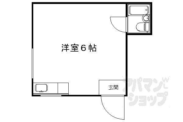 京都府京都市右京区太秦多藪町(賃貸マンション1R・3階・13.00㎡)の写真 その2