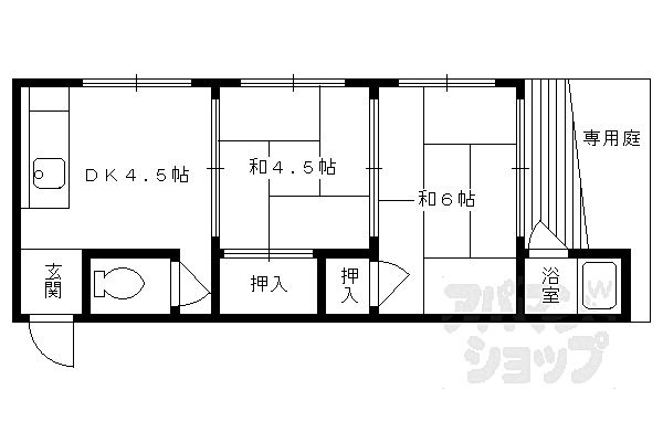 京都府京都市伏見区小栗栖森本町(賃貸アパート2DK・1階・22.00㎡)の写真 その2