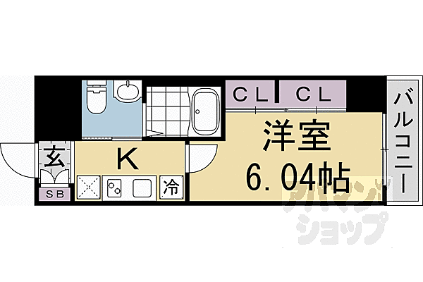 Ｍｅｒｃｕｒｉｏ　Ｋｉｏｔｏ 716｜京都府京都市南区東九条下殿田町(賃貸マンション1K・7階・21.50㎡)の写真 その2