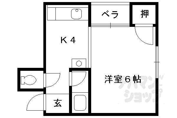 京都府京都市伏見区深草直違橋8丁目(賃貸マンション1K・3階・21.13㎡)の写真 その2