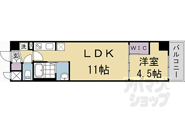 スワンズ京都東寺ガーデン 209｜京都府京都市南区八条源町(賃貸マンション1LDK・2階・35.25㎡)の写真 その2