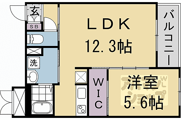 スワンズ京都東寺ガーデン 206｜京都府京都市南区八条源町(賃貸マンション1LDK・2階・41.06㎡)の写真 その2