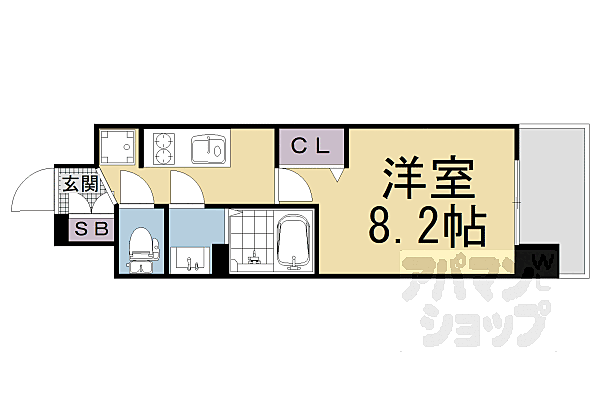 プレサンス　ＴＨＥ　ＫＹＯＴＯ東福寺　ＷＥＳＴ 309｜京都府京都市南区東九条宇賀辺町(賃貸マンション1K・3階・25.65㎡)の写真 その2