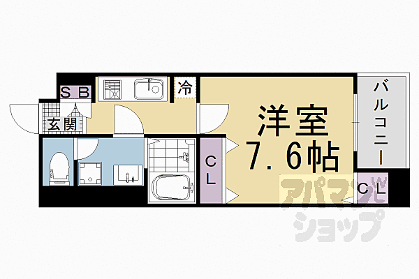 ルミエール長岡京 205｜京都府長岡京市長岡1丁目(賃貸マンション1K・2階・27.69㎡)の写真 その2