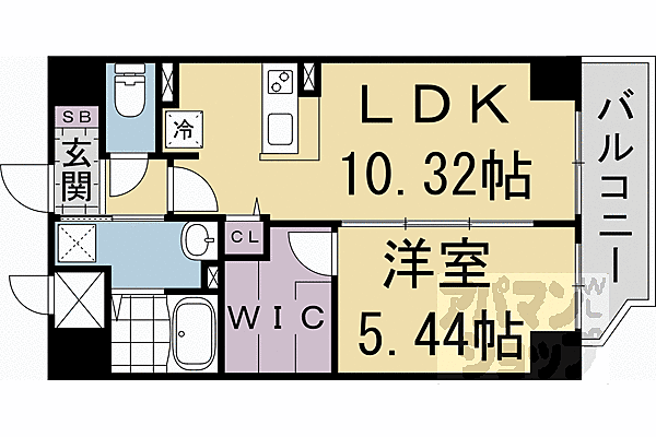 仮称）西大路　ＰＪ 201｜京都府京都市南区吉祥院三ノ宮西町(賃貸マンション1LDK・2階・41.60㎡)の写真 その2