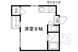 セザール京洛 1階ワンルームの間取り