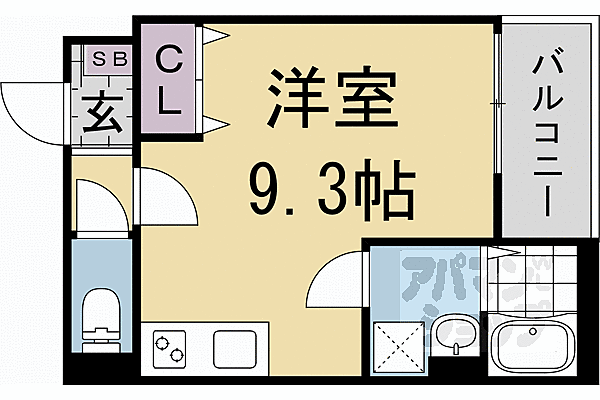 仮称）京都市南区西九条唐戸町ＡＰ 301｜京都府京都市南区西九条唐戸町(賃貸アパート1R・3階・24.28㎡)の写真 その2