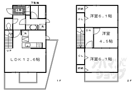 京都府京都市伏見区下鳥羽城ノ越町（賃貸アパート3LDK・1階・74.02㎡） その2