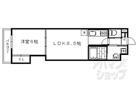 京都府京都市右京区西院六反田町（賃貸マンション1LDK・4階・34.54㎡） その2