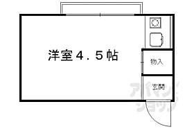 京都府京都市右京区西院久田町（賃貸マンション1K・3階・10.75㎡） その2